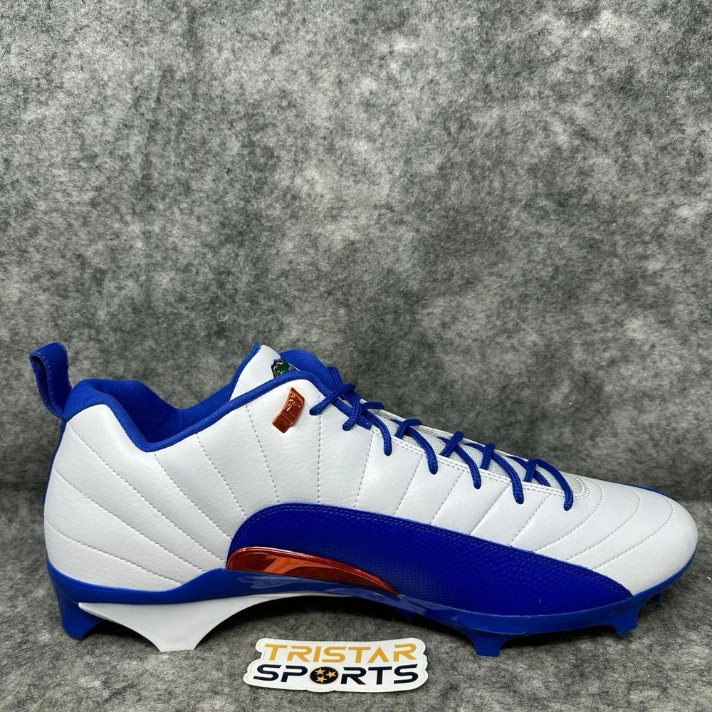 Florida Gators Football Cleats Mens Sz 18 Jordan 12 Alpha 3 PE Low FJ6218-147